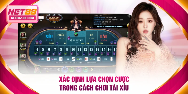 Xác định lựa chọn cược trong cách chơi tài xỉu